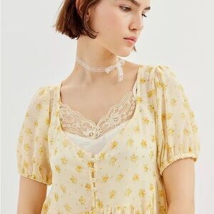 Urban Outfitters Cecilia Removable-Slip
Babydoll Mini Dress Size M